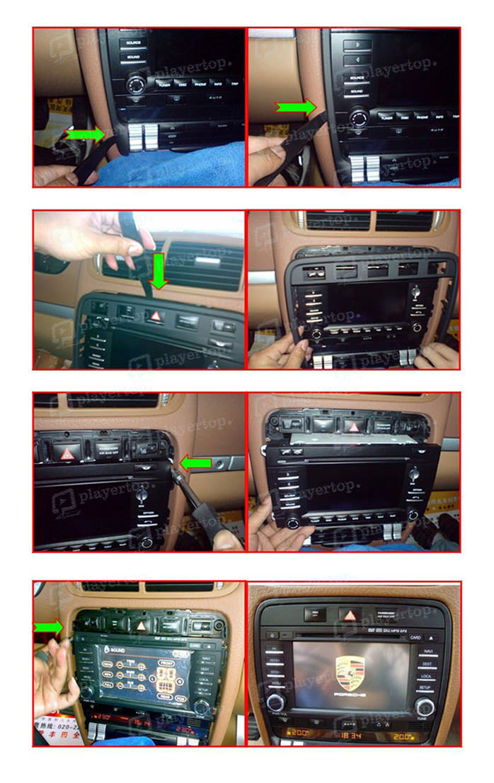 montage autoradio porsche cayenne